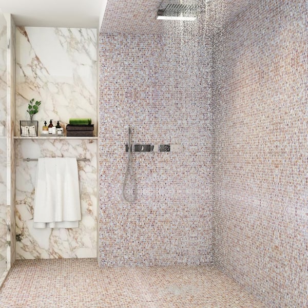 人気特価をすべて Ivy in 0.16 x in. 4 Lilac Iridescent Glimmer Tile Hill その他
