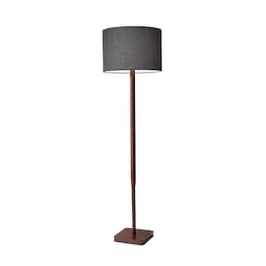 Ellis 58.5 in. Walnut Floor Lamp