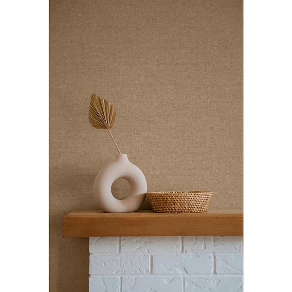 60.75 sq. ft. Cinnamon Normandy Embossed Vinyl Unpasted Wallpaper Roll