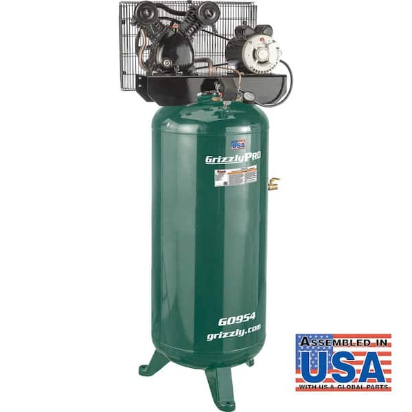 Grizzly PRO 60 Gal. 3 HP 125 PSI Stationary Corded Electric Air Compressor