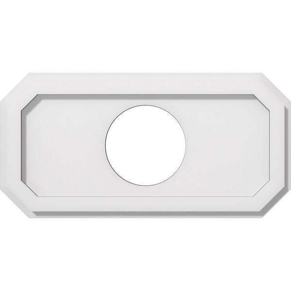 Ekena Millwork 1 in. P X 18 in. W X 9 in. H X 5 in. ID Emerald Architectural Grade PVC Contemporary Ceiling Medallion