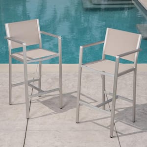 Cape Coral Stackable Aluminum Outdoor Bar Stool (2-Pack)