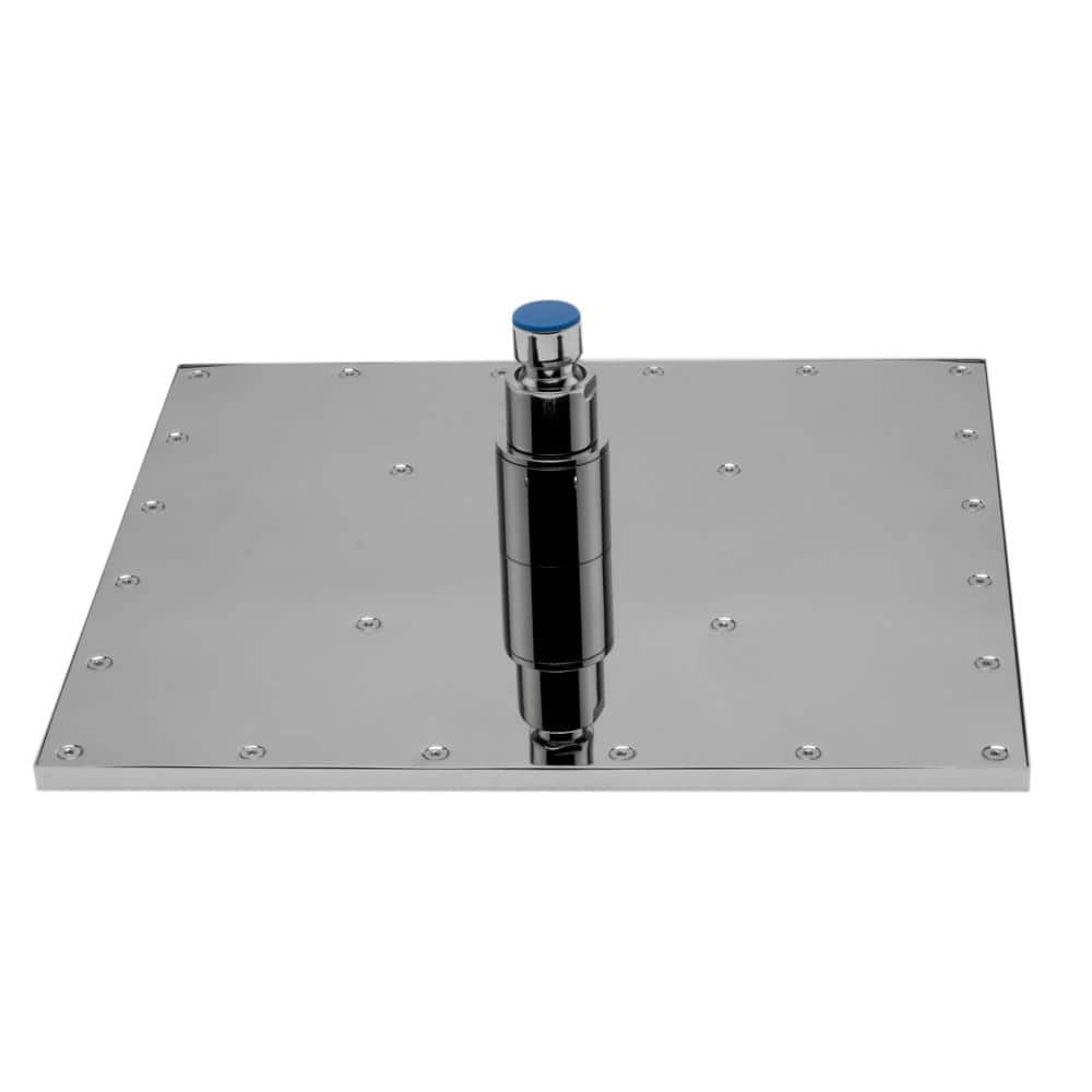 Polished Chrome 12" Square LED Rain Shower Head