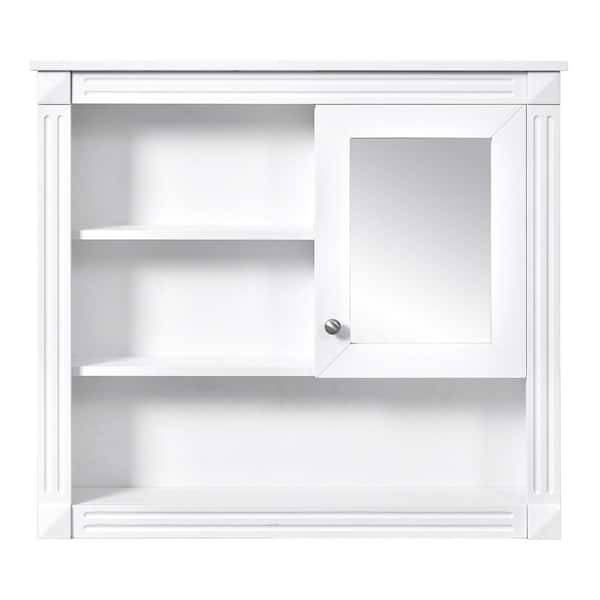 32 in. W x 29 in. H Rectangular MDF Medicine Cabinet with Mirror