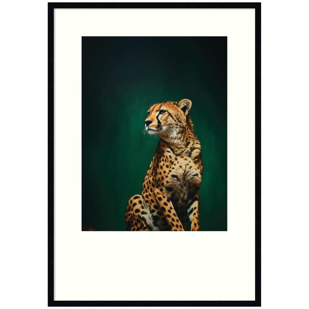 "Svelte ""Twilight Emerald Green Leopard"" by The Creative Bunch Studio Animals Framed Art Print 41 in. x 29 in." price history on PriceWatchPro