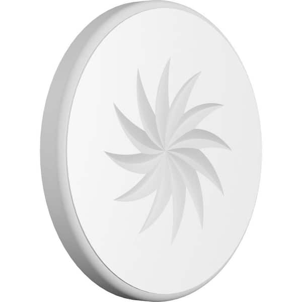 Ekena Millwork 8-in W x 8-in H x-3/4-in P Standard Grayson Spiral Rosette With Rounded Edge