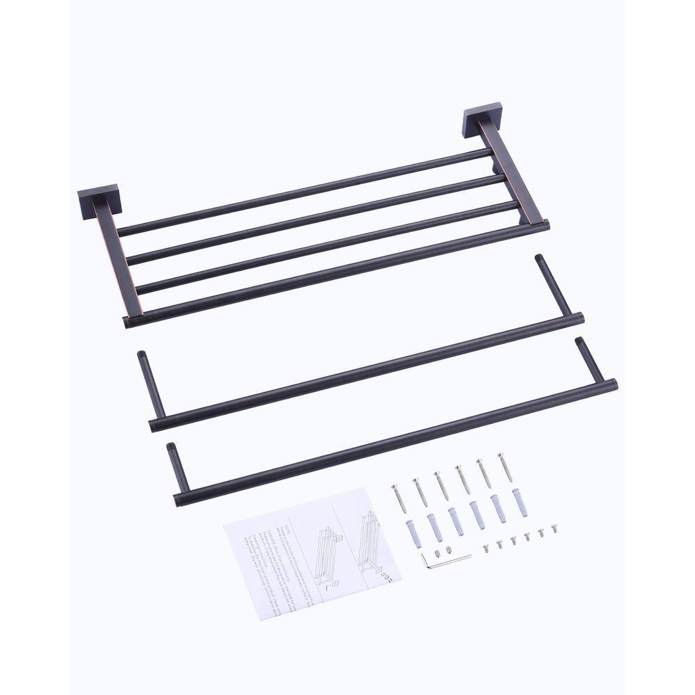 Oil Rubbed Bronze 24" Wall Mounted Towel Rack