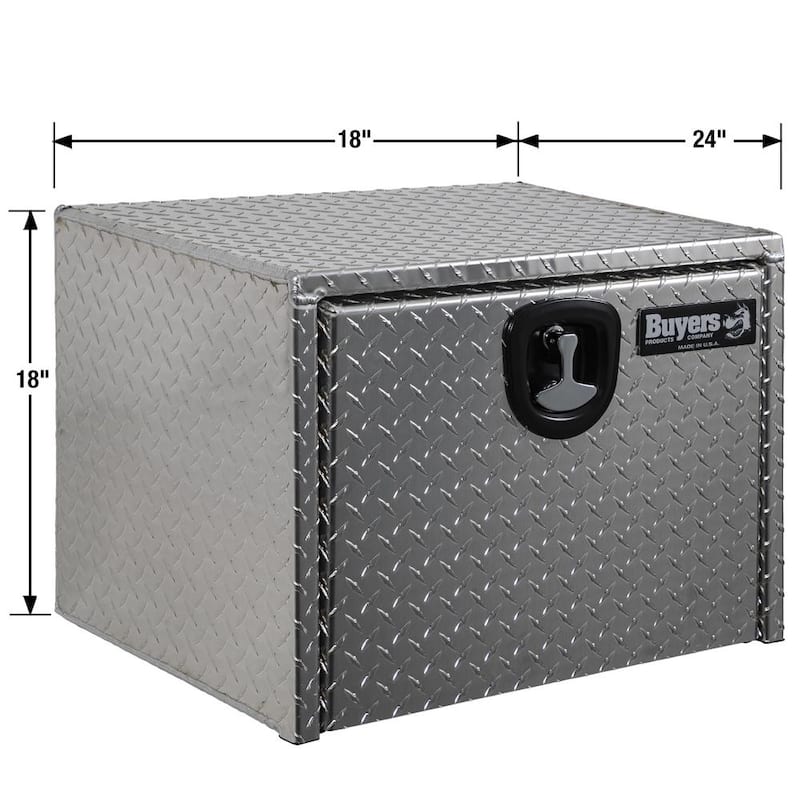 18 in. x 18 in. x 24 in. Diamond Plate Tread Aluminum Underbody Truck Tool Box