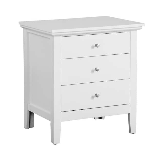 Corbeil 3 - Drawer Nightstand Glory Furniture Color: White