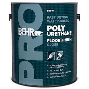 1 Gal. Clear Gloss Fast Drying Water-Based Interior Polyurethane Floor Finish Topcoat