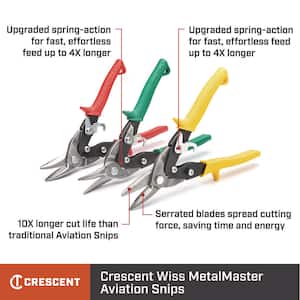9-1/4 in. Compound Action Offset Straight and Left Cut Aviation Snips