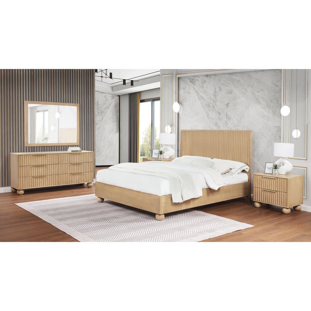 Sorelle Light Oak 4-Drawer 38 in. W Chest of Drawers with Fluted Panels price history on PriceWatchPro
