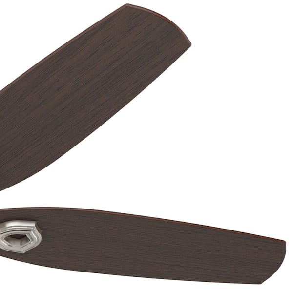 Hunter - Builder Deluxe 52 in. Indoor Brushed Nickel Ceiling Fan with Light Kit