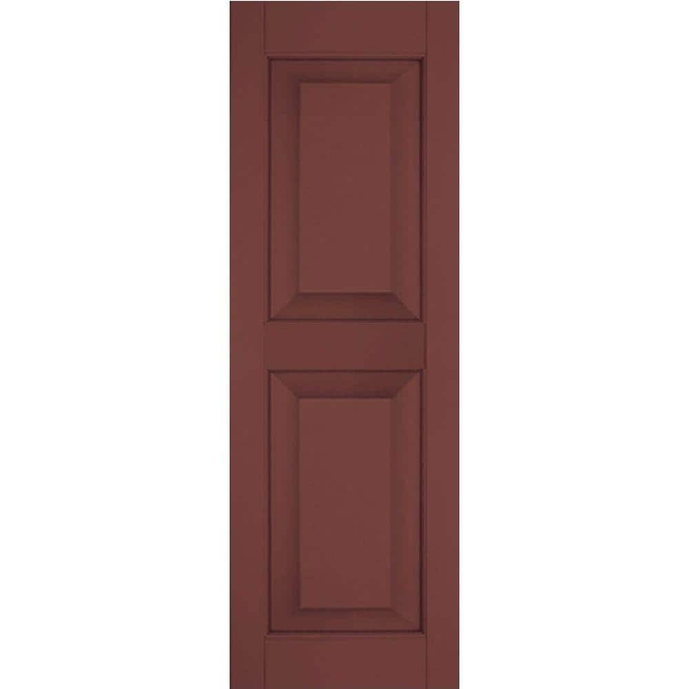 12 in. x 26 in. Exterior Real Wood Sapele Mahogany Raised Panel Shutters Pair Cottage Red price history on PriceWatchPro
