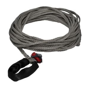 1/4 in. x 75 ft. 2833 lbs. WLL Synthetic Winch Rope Line with Integrated Shackle