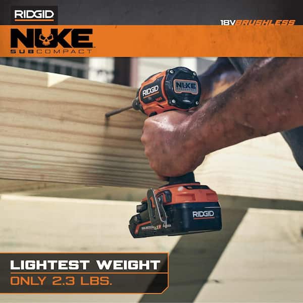 RIDGID 18V NUKE SubCompact Brushless Cordless 1/4 in. Hex Stealth
