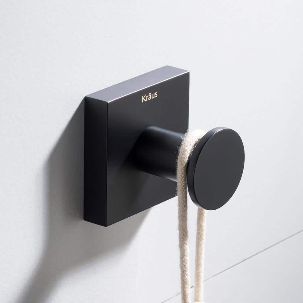 Matte Black Modern Wall Mounted Towel Hook