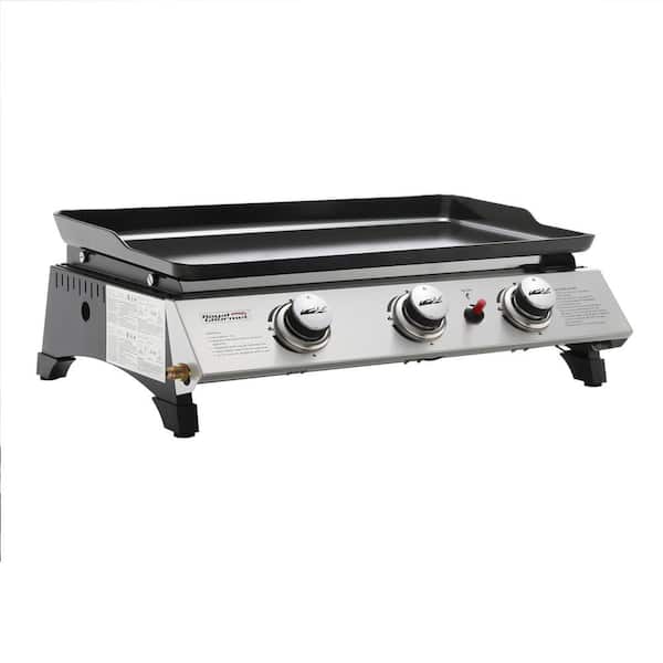 3-Burner Portable Propane Gas Grill with Griddle Top