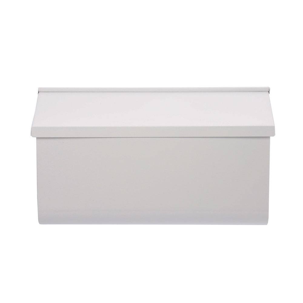 White Powder-Coated Steel Medium Wall-Mount Mailbox