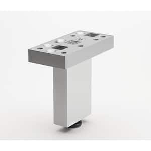 4 3/4 in. (120 mm) Aluminum Contemporary Furniture Leg with Adjustable Shape and Leveling Glide