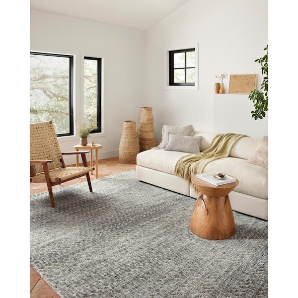 Neda Ivory/Charcoal Geometric 2 ft. 3 in. x 3 ft. 9 in. Ultra Soft Area Rug