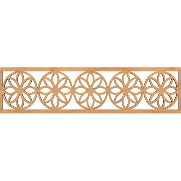 Ekena Millwork Blume Fretwork 0.375 in. D x 47 in. W x 12 in. L Maple Wood Panel Moulding