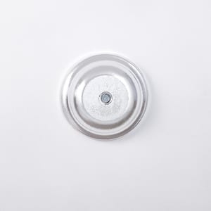 5 in. Plastic Bell Cleanout Cover Plate in Chrome