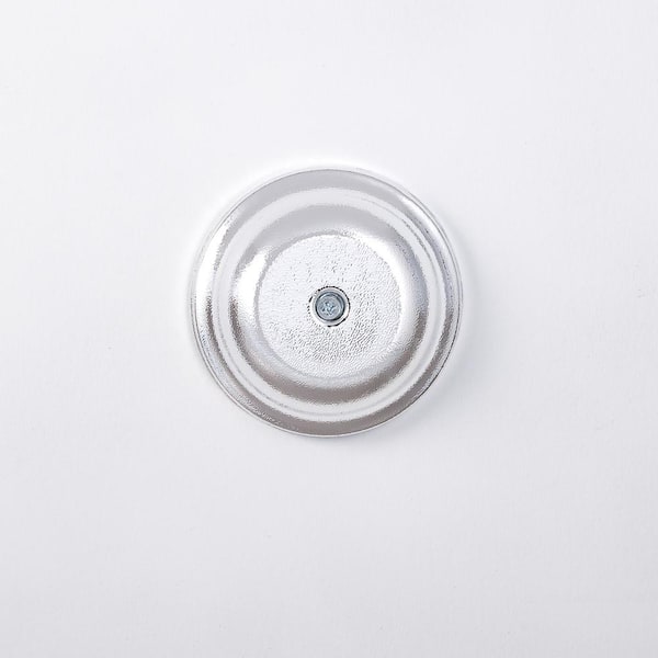 5 in. Plastic Bell Cleanout Cover Plate in Chrome