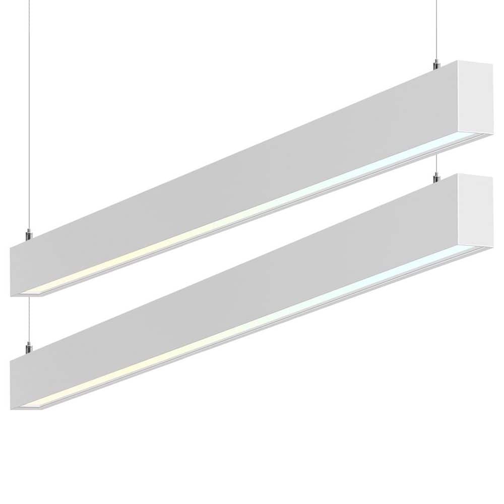 4FT Integrated LED Linkable Linear Light, 3CCT, 30/40/50W, Up to 5750LM, Dimmable, Damp Rated & DLC Listed, White 2 Pack price history on PriceWatchPro