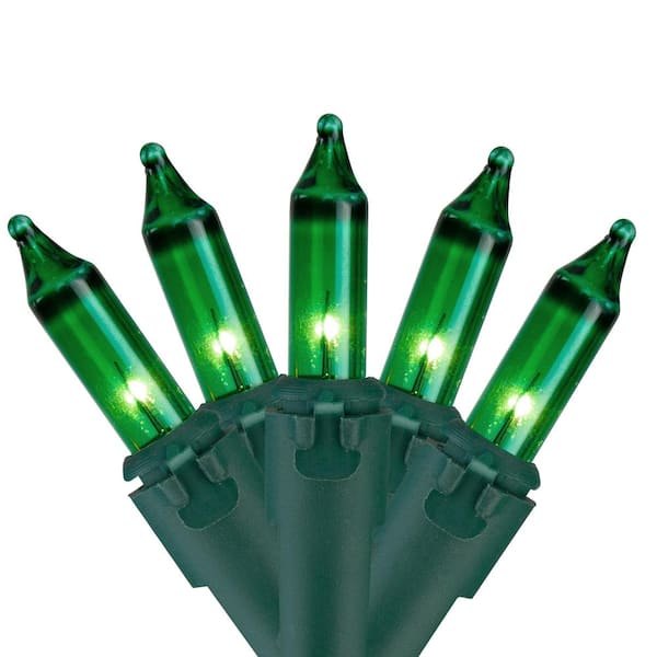 Northlight Set of 100 Green Mini Christmas Lights 2.5 in. Spacing with Green Wire