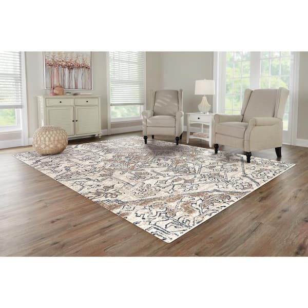 Rosehill Cream 2 ft. x 7 ft. Traditional Runner Rug