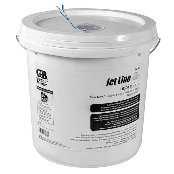 Gardner Bender 1/8 in. x 6500 ft. L 210 lbs. Strength Poly Pull Value Blow  Line in a Bucket PL132B - The Home Depot