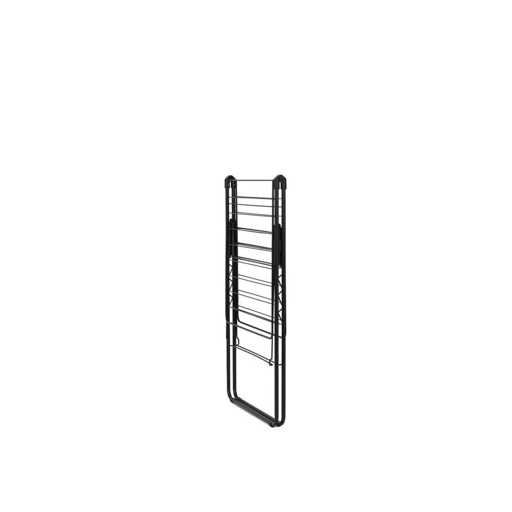 Matte Black Adjustable Steel Folding Drying Rack