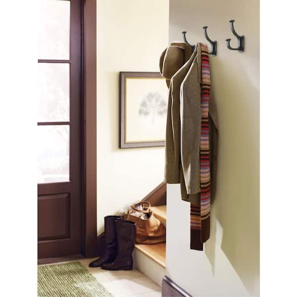  ANGSTROM 1-Pack Double Coat and Hat Hook, Wall Mounted