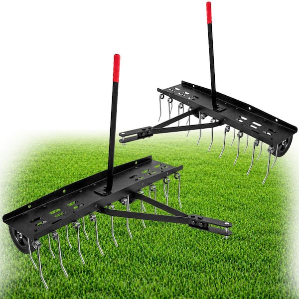 40 in. Tow Behind Dethatcher with 20 Steel Spring Tines Outdoor