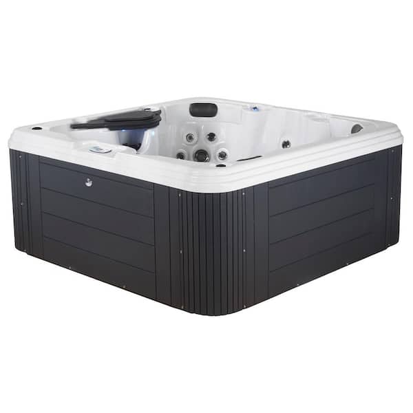 AquaLife Narada Harmony LS 6-Person 38-Jet, 90-Port Lounger 240V Hot Tub with Bluetooth Stereo, Ozone, Stainless Jets and Heater