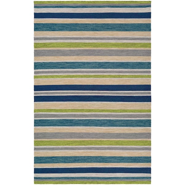 Couristan Cottages Alki Ocean Shades 5 ft. x 8 ft. Indoor/Outdoor Area Rug