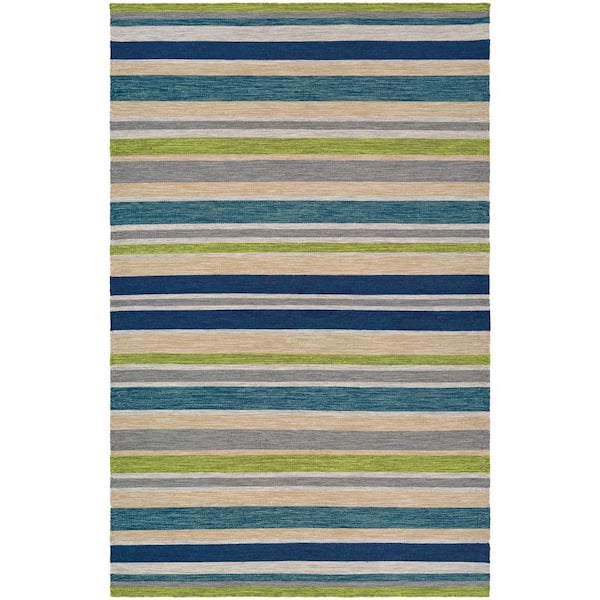 Cottages Alki Ocean Shades 5 ft. x 8 ft. Indoor/Outdoor Area Rug