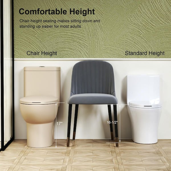 Abruzzo 1.1/1.6 GPF Tornado Flush One-Piece Toilet with Comfort