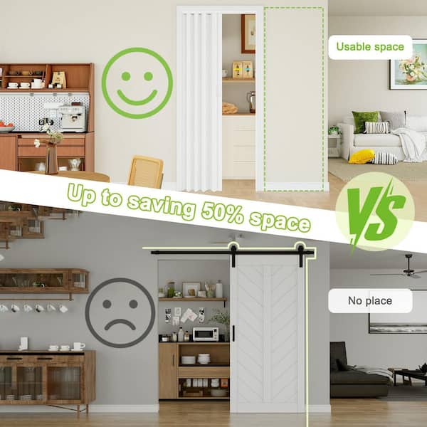 ARK DESIGN 72 in. x 80 in. White Finished Single Layer PVC Panel