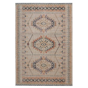 Lana Ivory and Terracotta 5 ft. x 7.6 ft. Area Rug