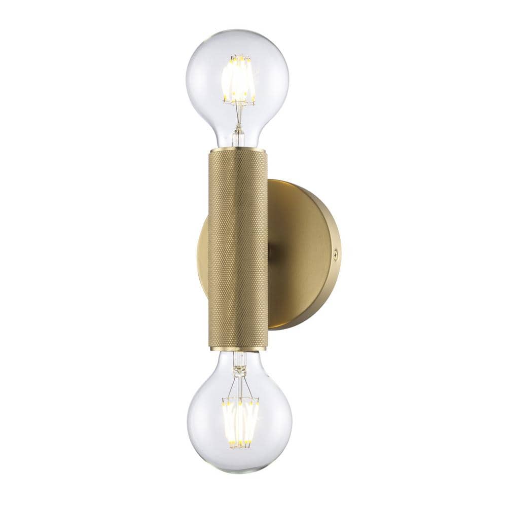 Auburn Minimalist Gold Wall Sconce 6" Direct Wired