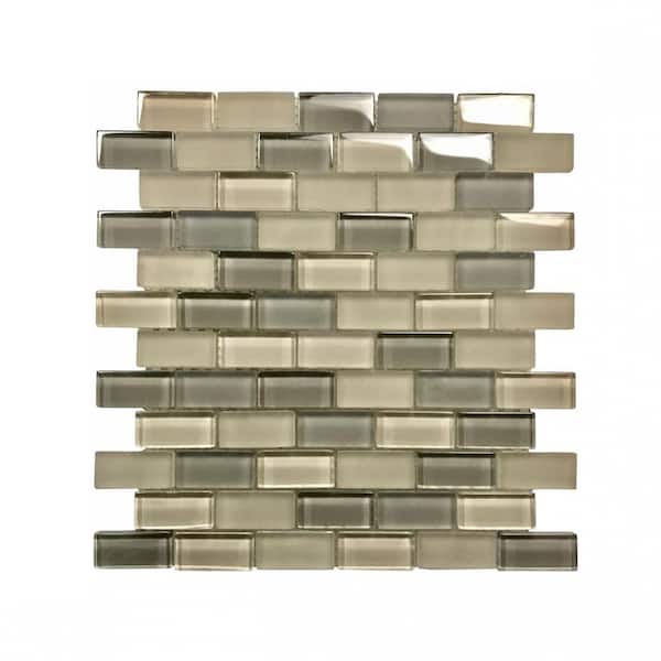 Midcentury Beige 12 in. X 12 in. Multi Finish Glass Wall And Pool Mosaic Tile (15 sq.ft./Case)