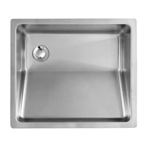 17.25 in. Bathroom Sink in Stainless Steel