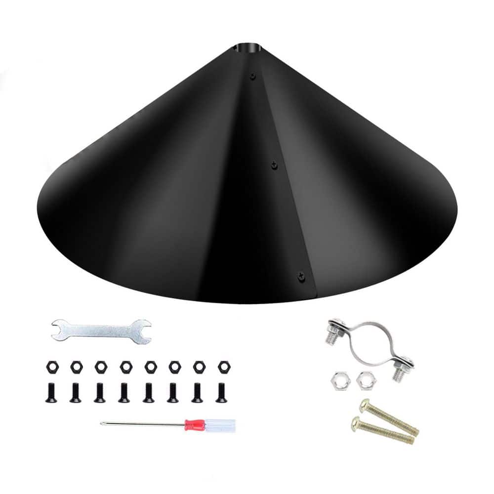 16 inch Sturdy PP Non-Electric Squirrel Baffle Guard for Bird Feeder Pole, Black Wrap-Around Design, Easy to Install price history on PriceWatchPro