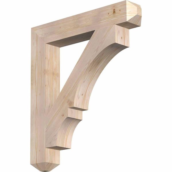 Ekena Millwork 5.5 in. x 40 in. x 36 in. Douglas Fir Balboa Craftsman Smooth Bracket