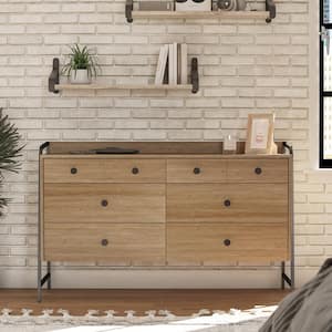 Bushwick Wide 6-Drawer Dresser, Natural