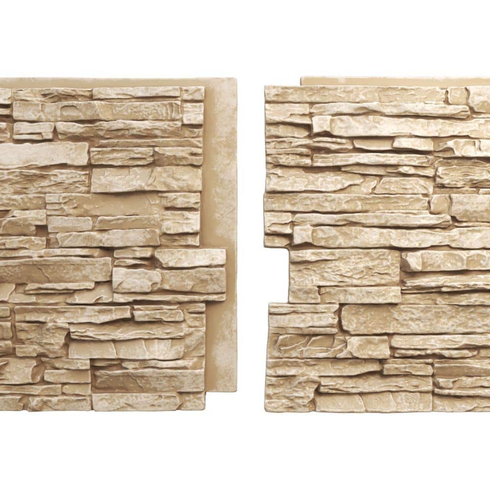 Sandstone Faux Stone 48" x 24" Wall Panel