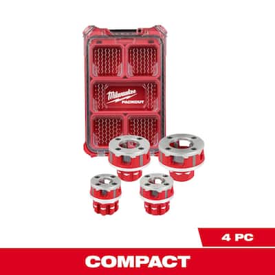 Milwaukee M18 FUEL One-Key Cordless Brushless Compact Pipe Threader Kit  W/(2) 8.0Ah Batteries, 1/2 in. - 1-1/4 in. Aluminum Dies 2870-22 - The Home  Depot