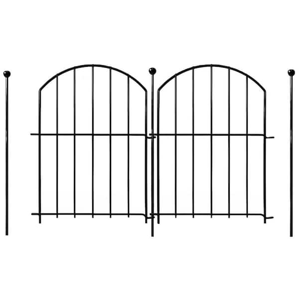 21 in. Rustproof Metal Garden Fence 18 Pack Decorative Animal Barrier Arched Flower Bed Edging Ornamental Wire Border